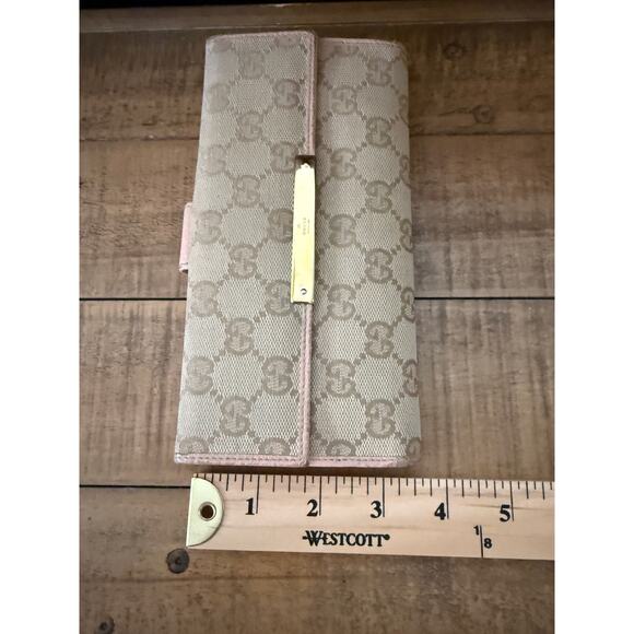 GUCCI Monogram Metal Bar Continental Long Wallet - Picture 15 of 15